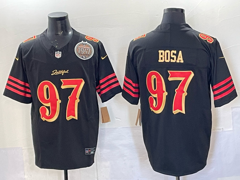 Men San Francisco 49ers #97 Bosa black Limited Nike NFL 2025 Jersey 02